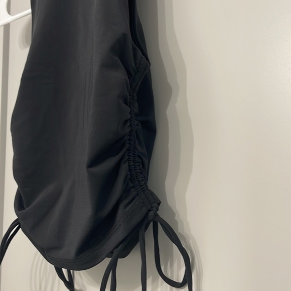 NWT Zara Ruched Stretchy Black Top Small - Picture 4 of 7